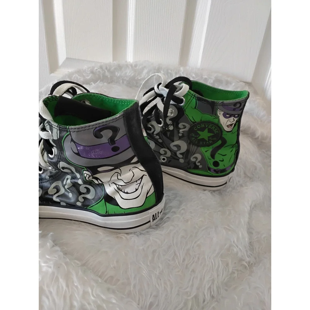 Converse All‎ Star DC Comics The Riddler High Top Sneakers Shoes Black Green - Picture 3 of 11